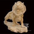 High Workmanship Life Size animal sculpture stone lion statue for sale